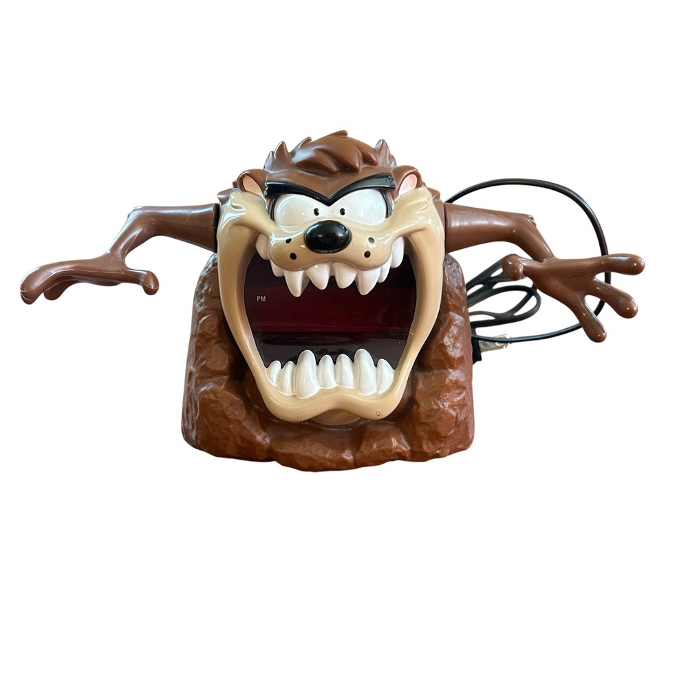Vintage Westclox Looney Tunes Tasmanian Devil Taz Digital Alarm Clock 22401